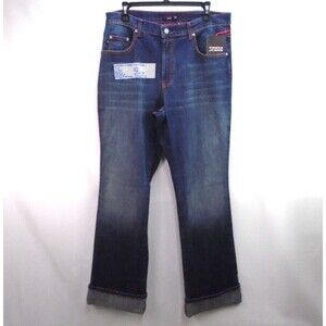 Vintage VIGOSS Women Denim Jean Size 15/16 Boot Split Ankle Cotton/Spandex Blend